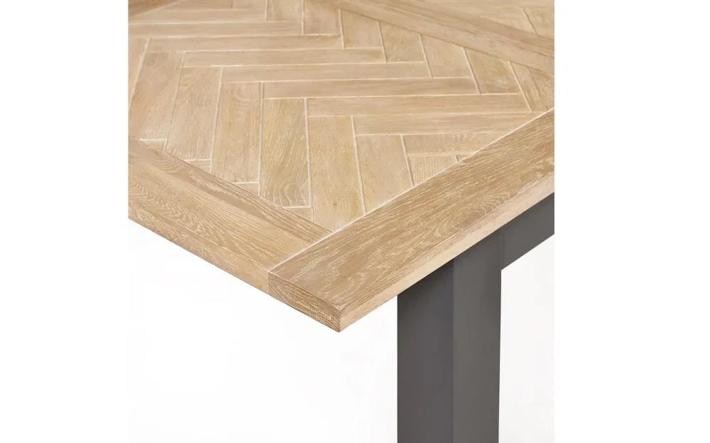 Bordeaux Extending Dining Table - Dark Grey/Oak