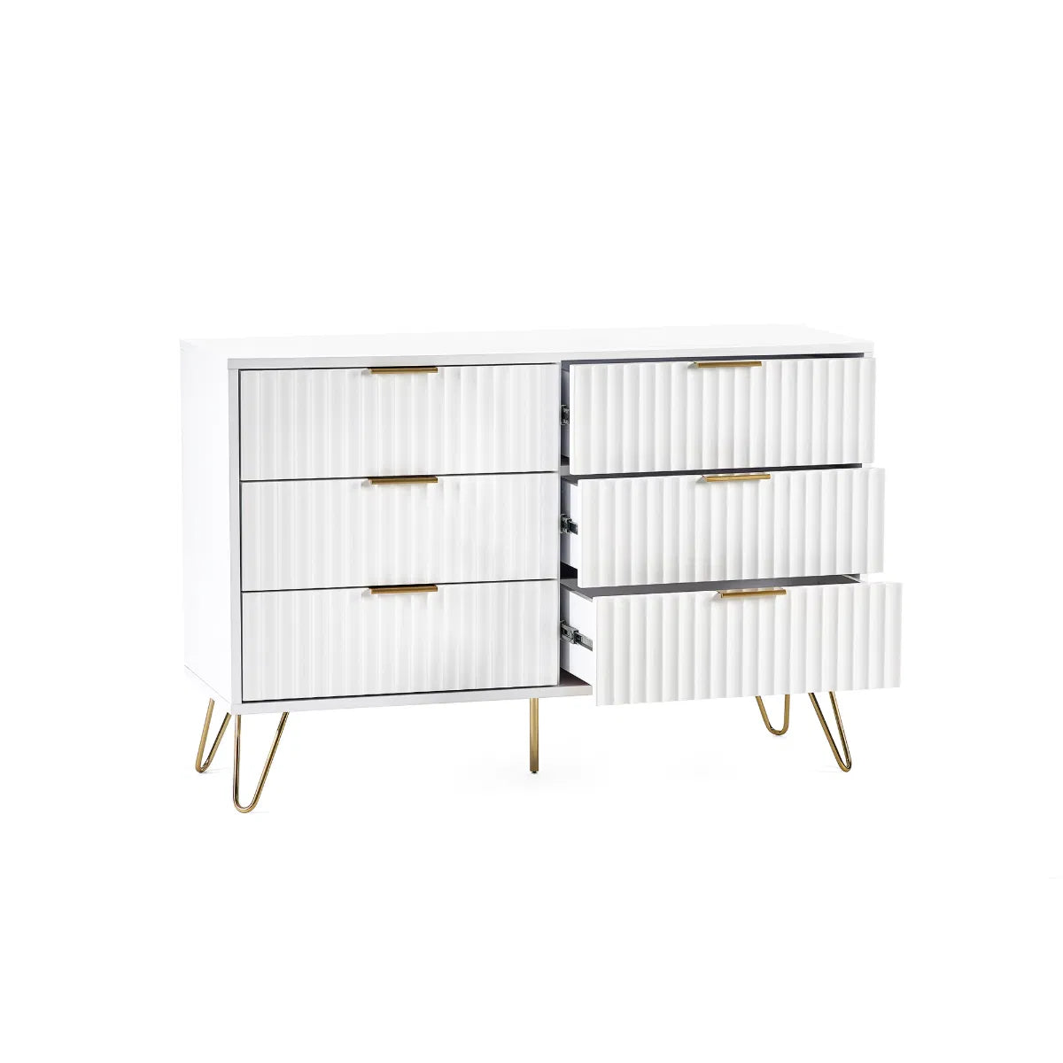 Murano 6 Drawer Chest - Matt White