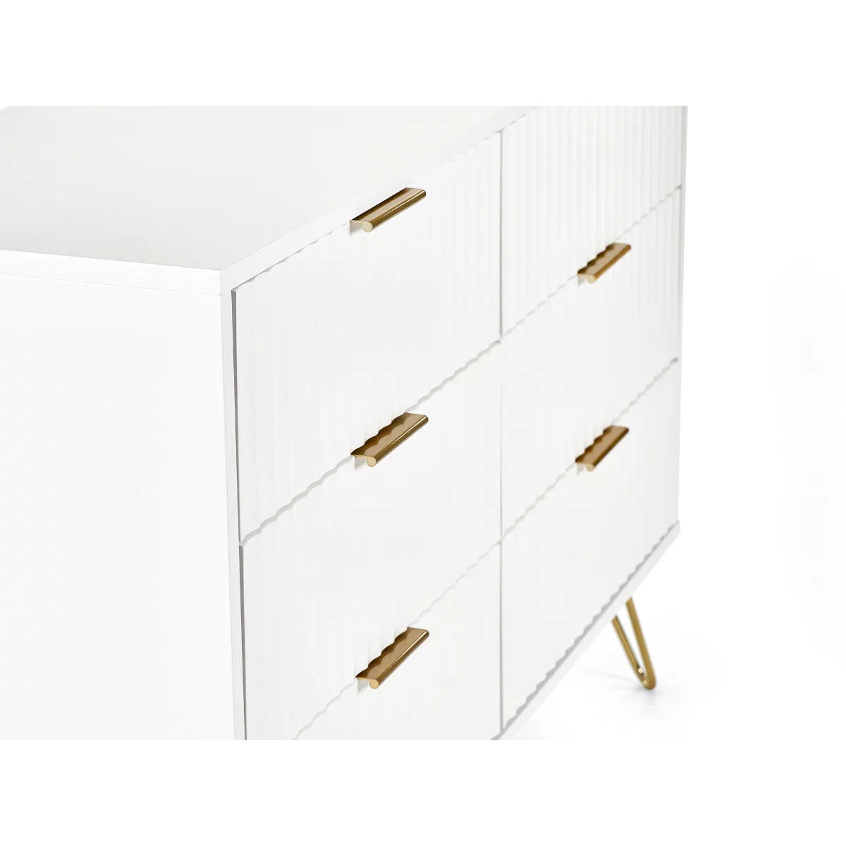 Murano 6 Drawer Chest - Matt White