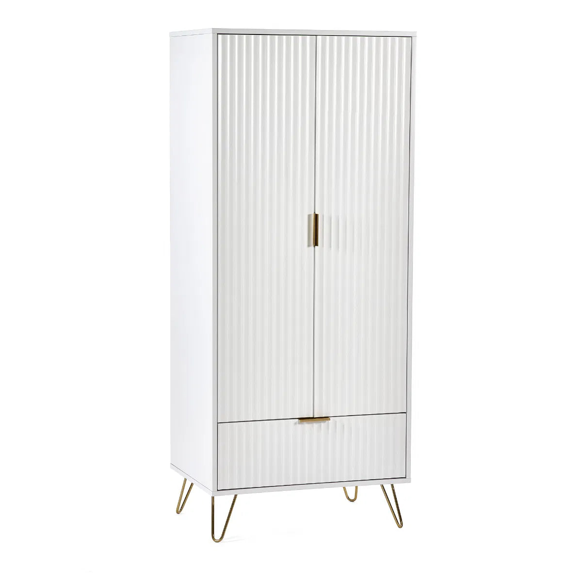Murano 2 Door 1 Drawer Wardrobe - Matt White