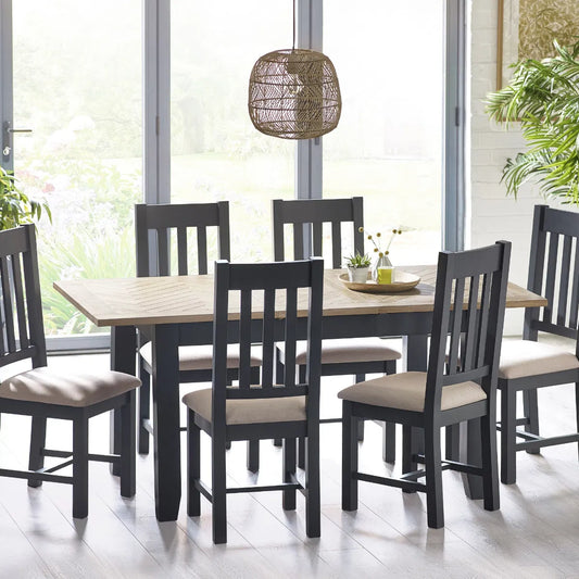 Set Of 2 Bordeaux Dining Chairs Dark Grey