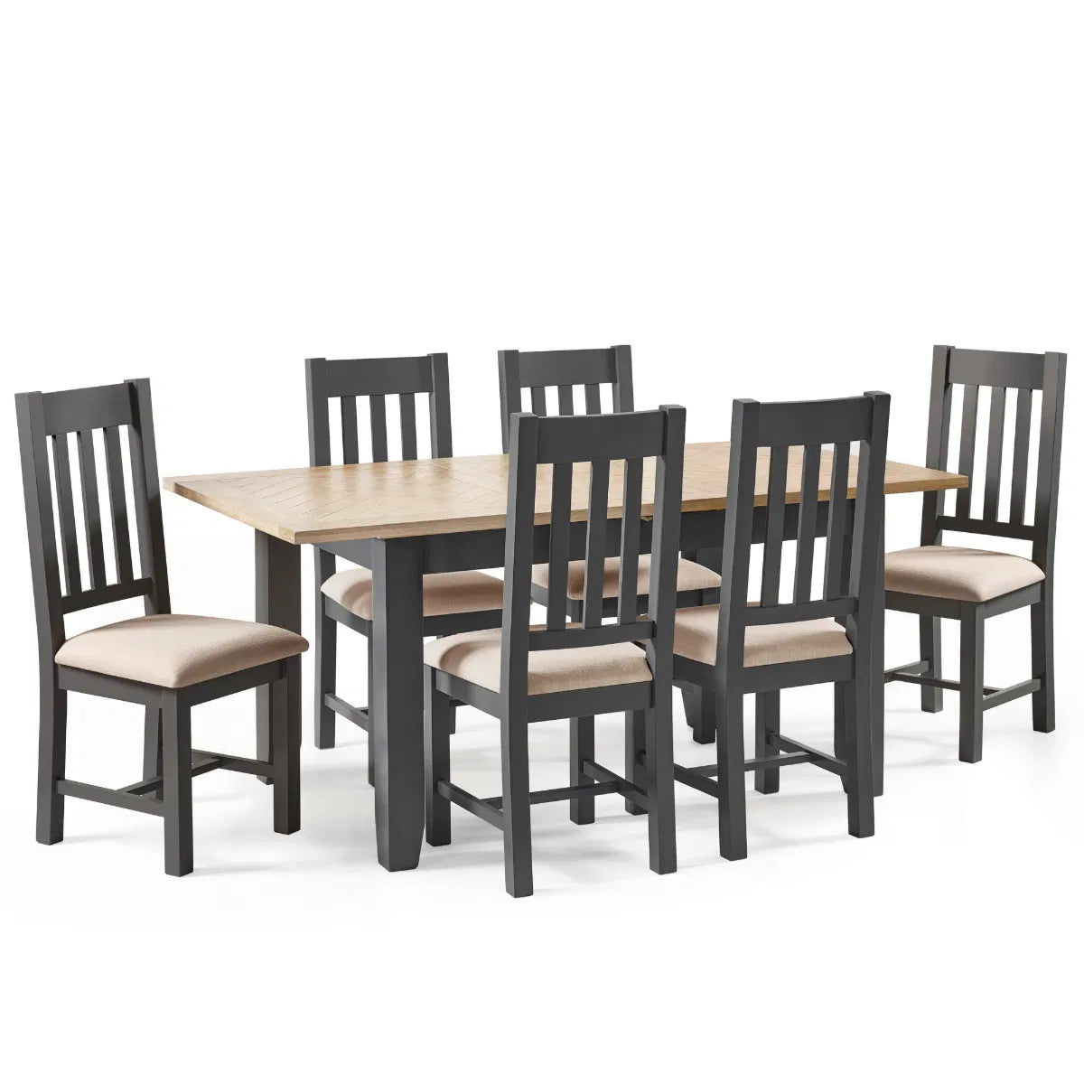 Set Of 2 Bordeaux Dining Chairs Dark Grey