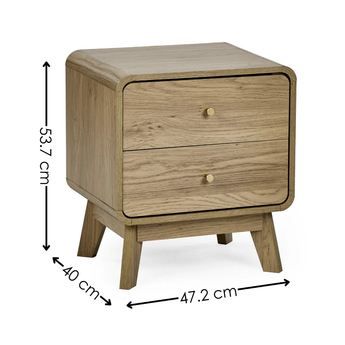 Ingrid 2 Drawer Bedside
