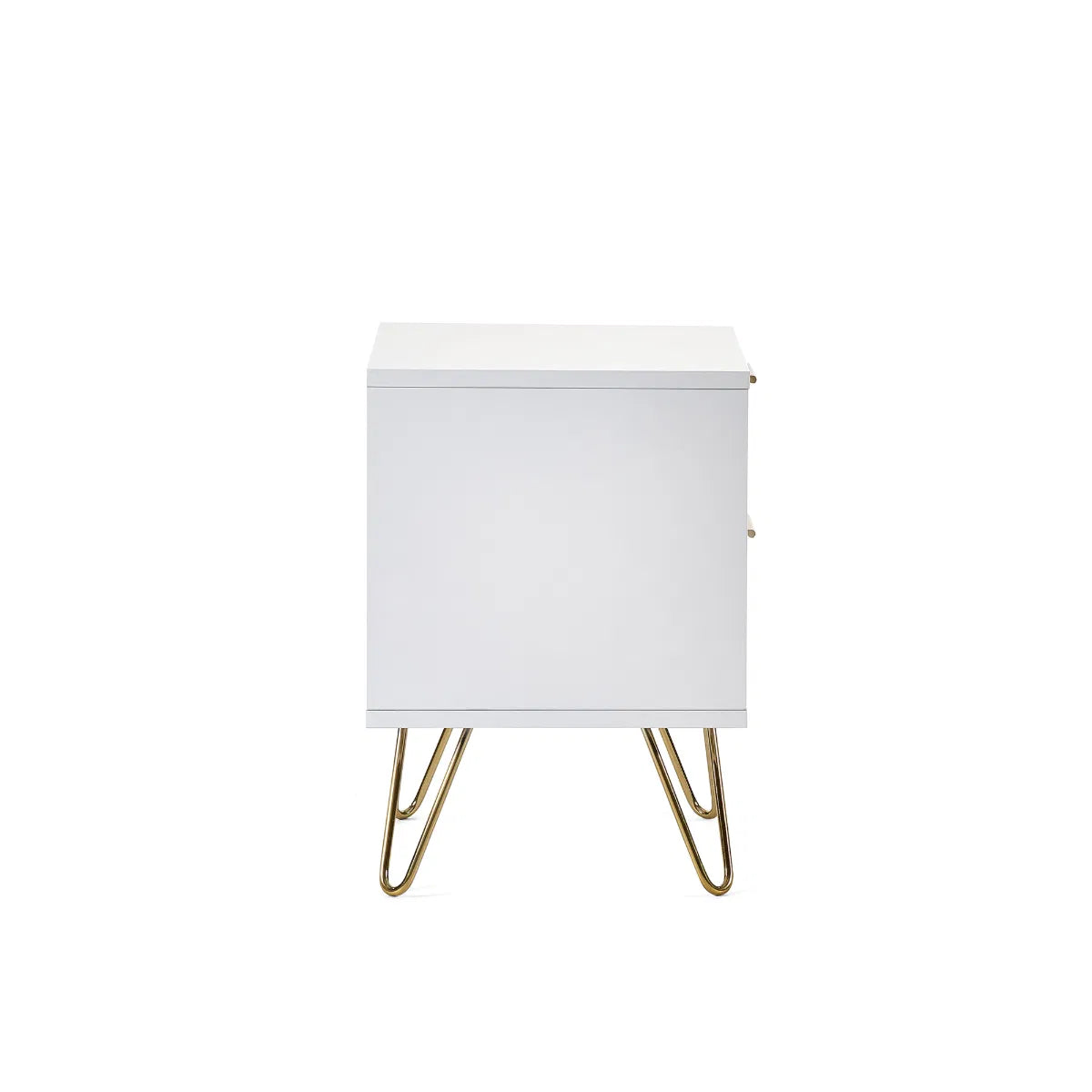 Murano 2 Drawer Bedside - Matt White