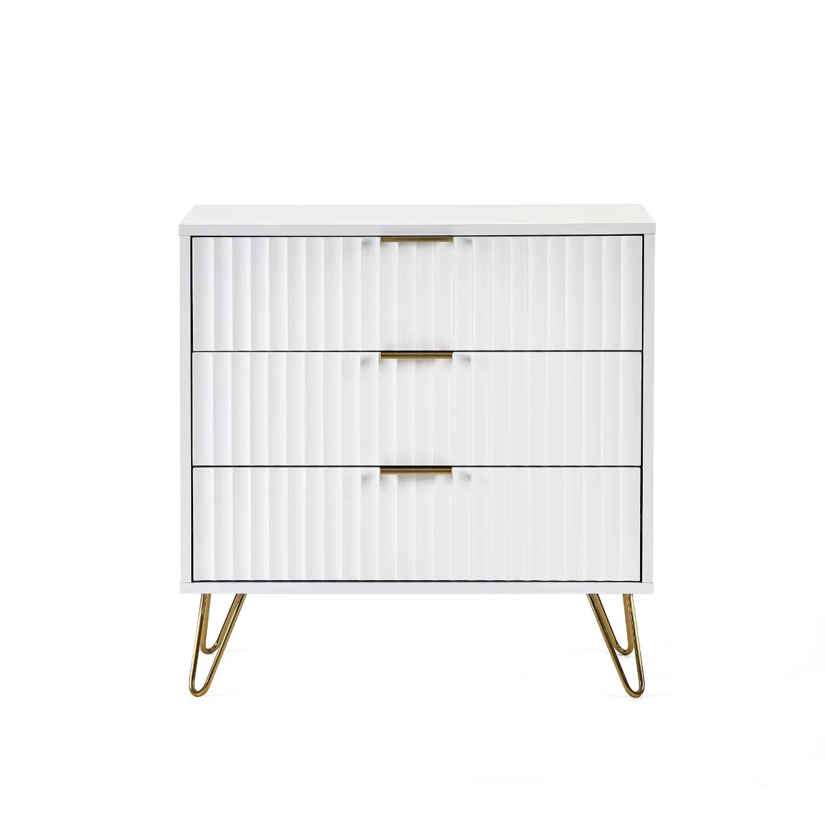 Murano 3 Drawer Chest - Matt White