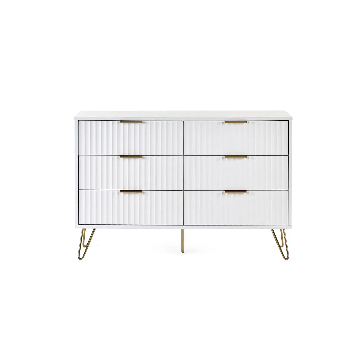 Murano 6 Drawer Chest - Matt White