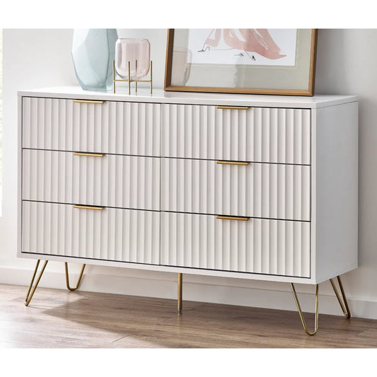 Murano 6 Drawer Chest - Matt White