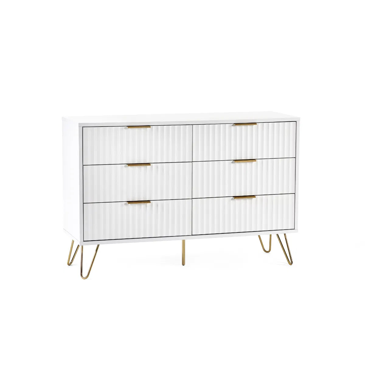 Murano 6 Drawer Chest - Matt White