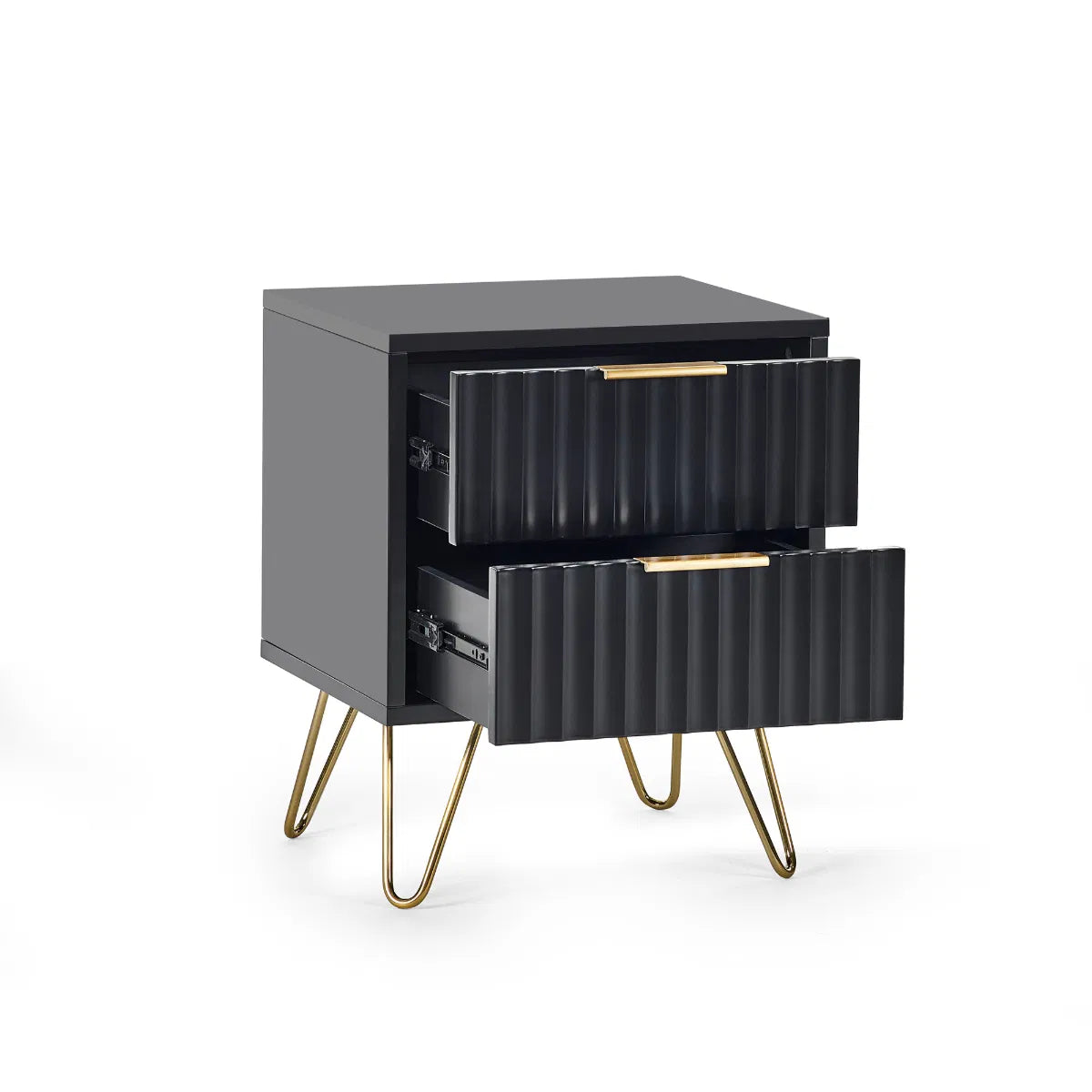 Murano Lamp Table - Matt Black